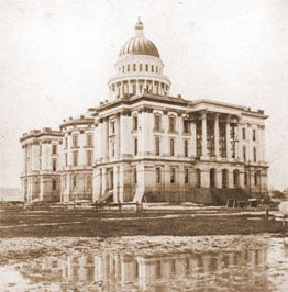 Capitol during flood