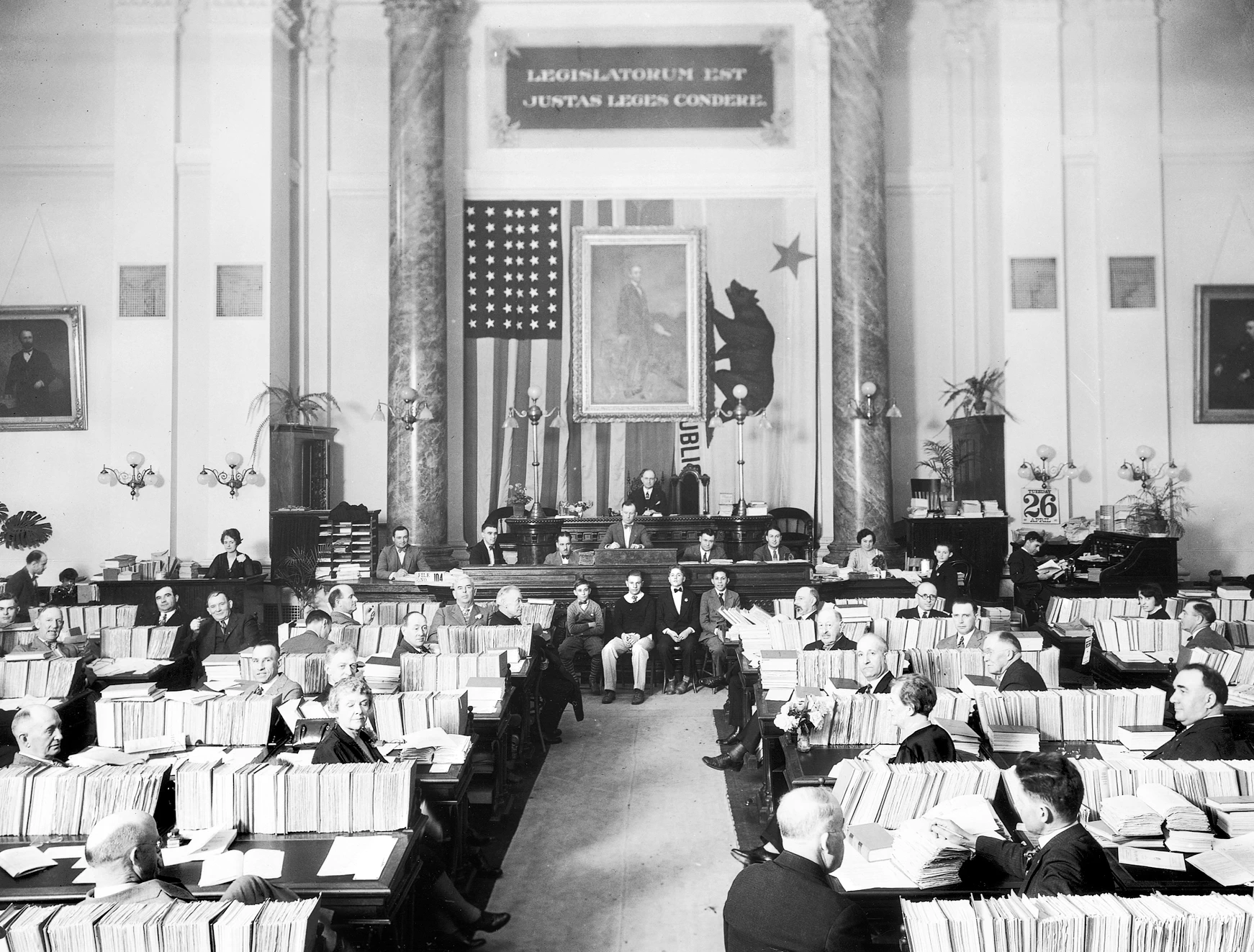 Historical image of the Assembly Chamber. Historical image of the Assembly Chamber.