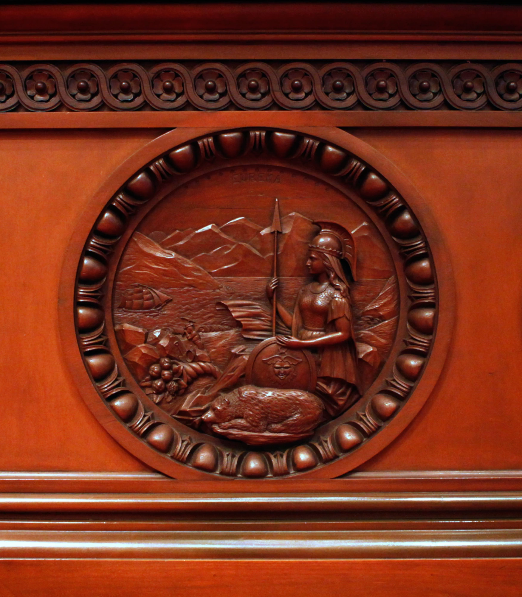 CA State Wooden seal