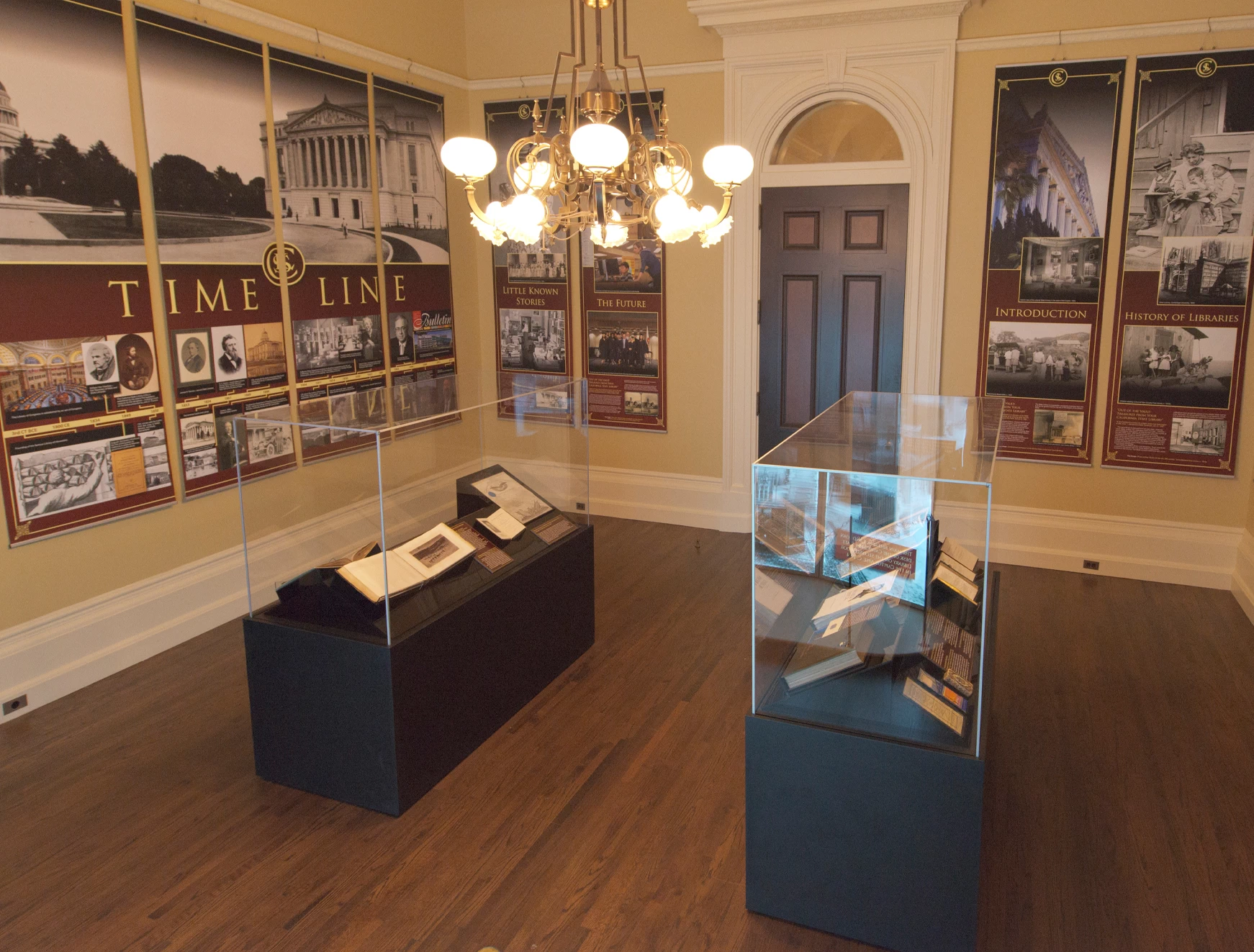 The Library Exhibit Room now functions as additional exhibit space for the California State Capitol Museum.