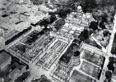 Architect's unused proposal for the Capitol Extension early 1920s