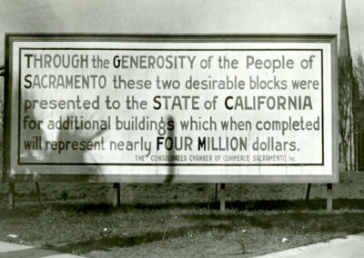 Billboard announcing the start of construction for the Capitol Extension early 1920s