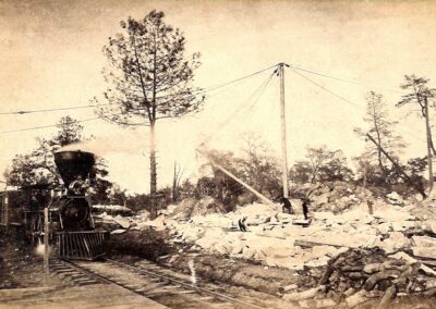 Central Pacific Railroad Line at Lincoln quarry 1860s