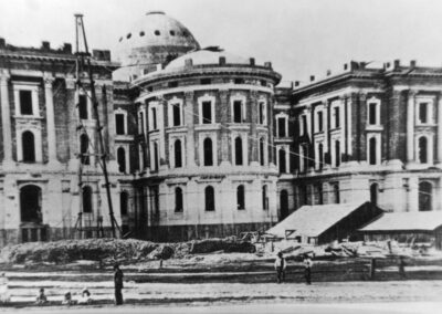 East construction of the Capitol and its apse circa 1868