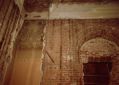 Original frieze and brickwork