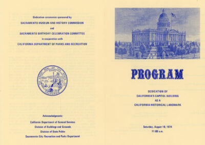 Program for the dedication of the Capitol as a California Historical Landmark 1974