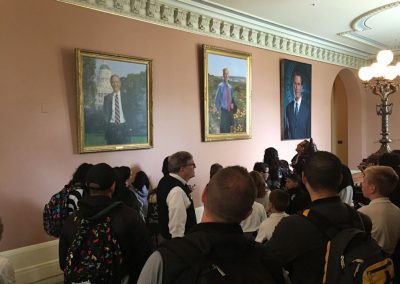 Tour guide with School Group