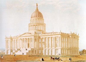 Original design of capitol with larger steps