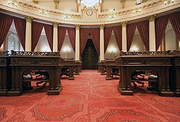 Senate Floor with Curtains