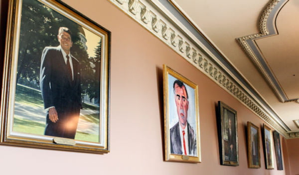 Wall of governor portraits